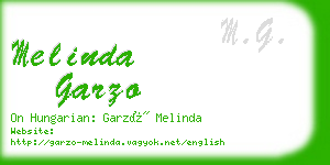 melinda garzo business card